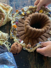 Brown alpaca neck warmer