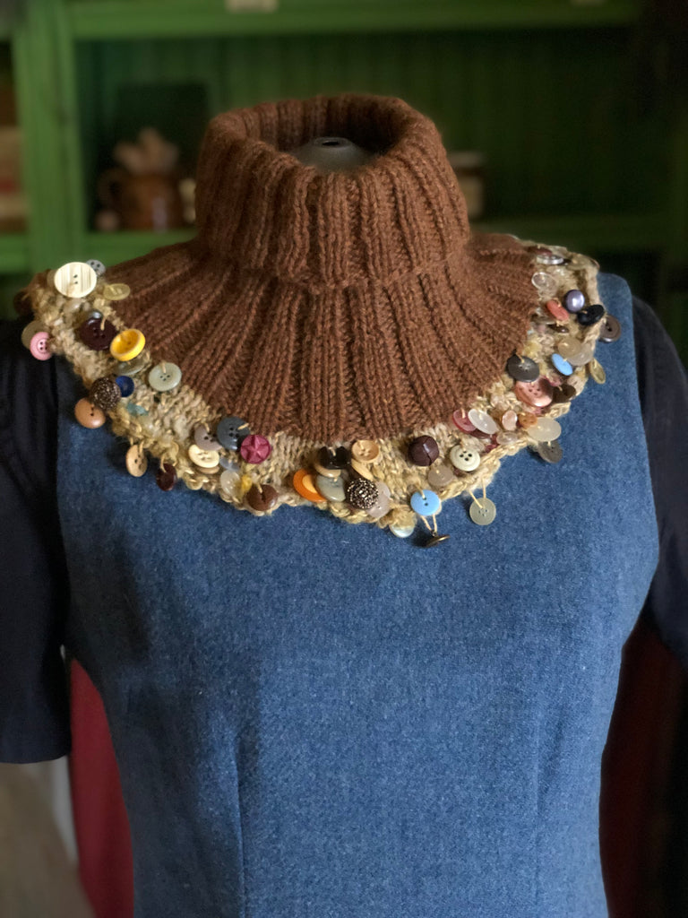 Brown alpaca neck warmer